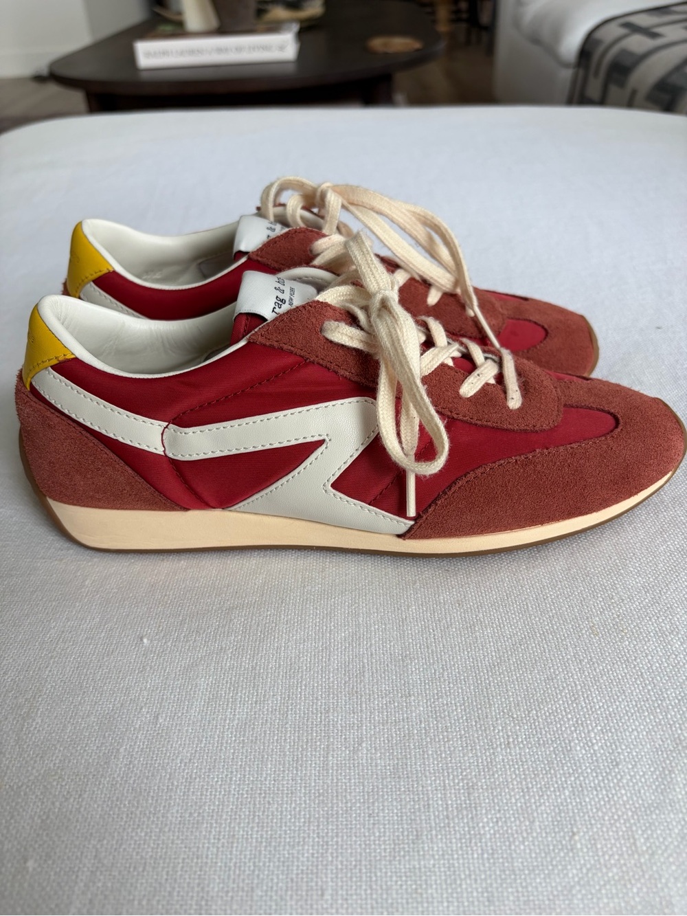 Women's Rag & Bone Retro Runner Slim Suede Sneakers